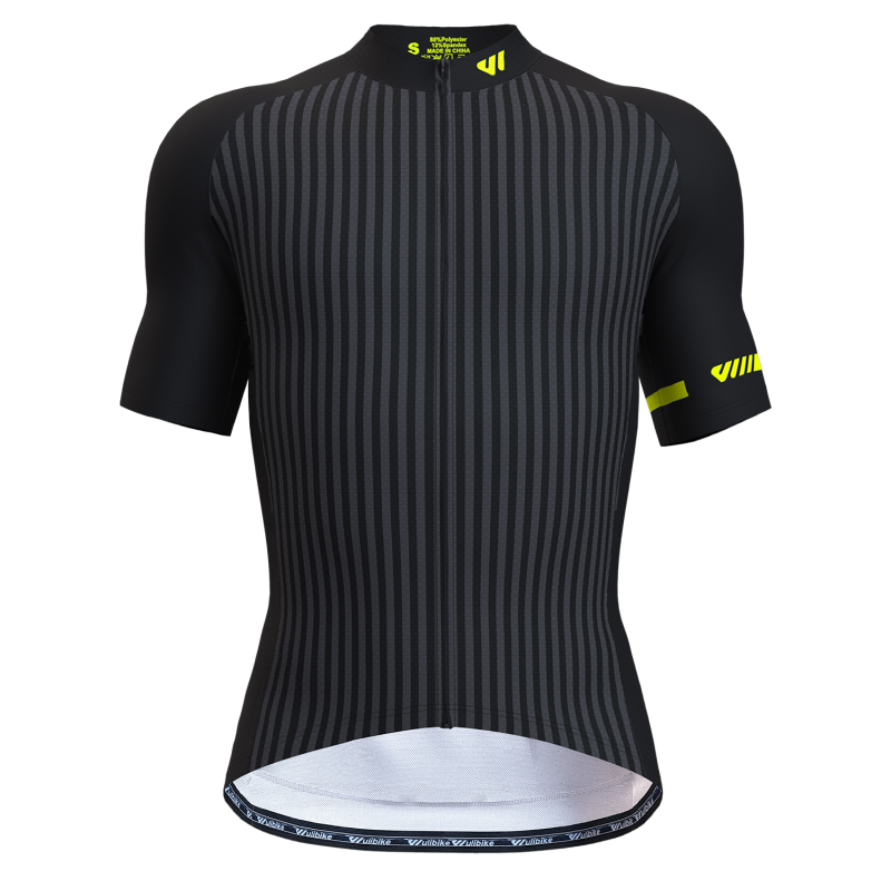 wulibike men's summer cycling jersey black M10118-fornt
