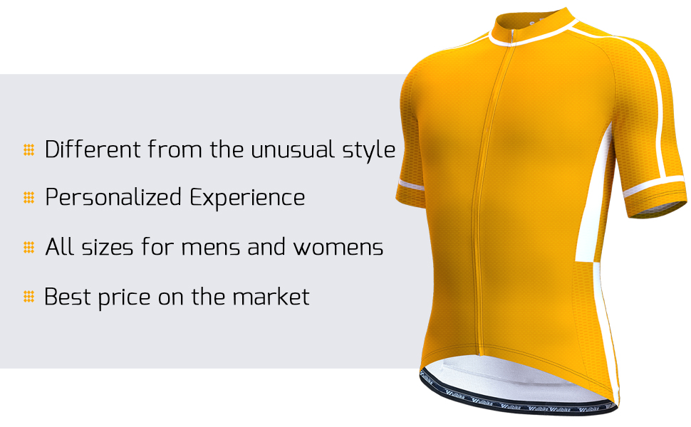 wulibike mens summer cycling jerseys yellow m10103-description3