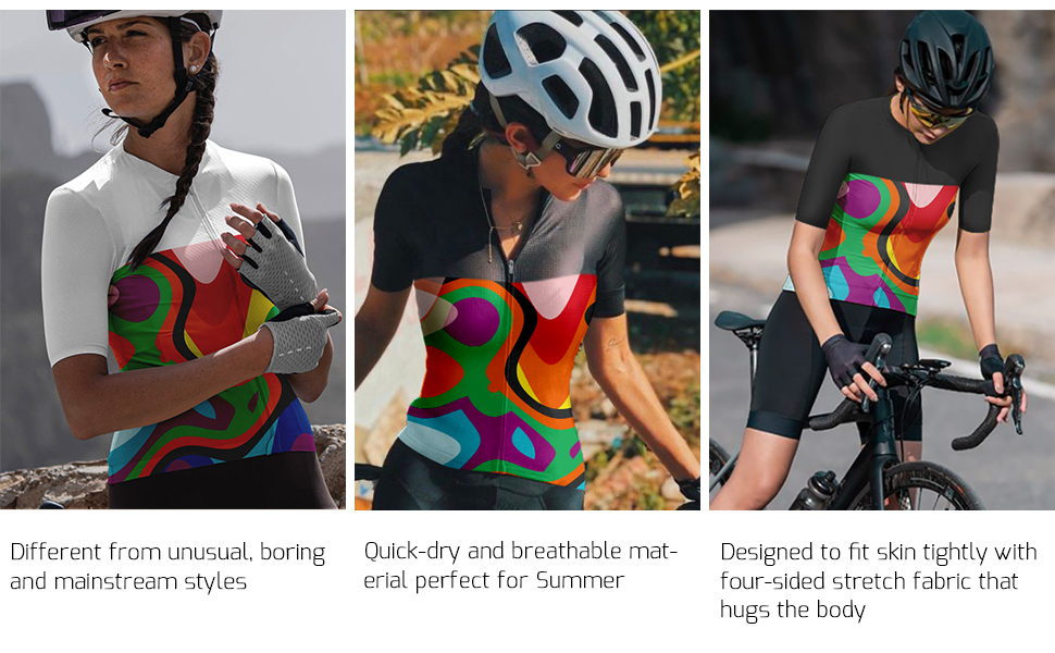 wulibike womens cycling jersey summer short sleeve W1034-description2