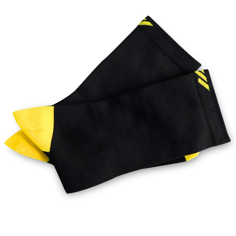 Folded black cycling socks