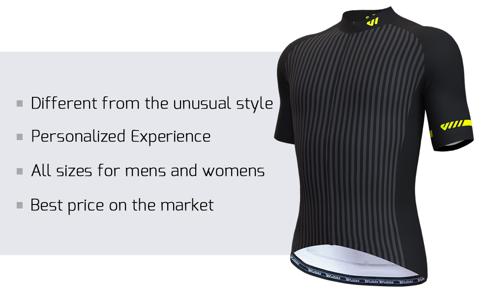 wulibike men's black summer cycling jersey short sleeve M10118-description3