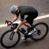 wulibike men's black summer cycling jersey short sleeve M10118-live view