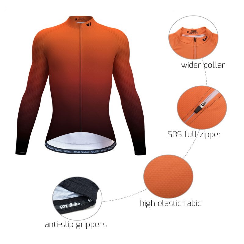 wulibike-mens-GRADIENT-ORANGE-LONG-SLEEVE-BICYCLE-JERSEY-M10025-2