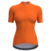 wulibike-womens-cycling-jersey-short-sleeve-orange-W1032-front