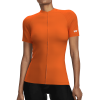 wulibike-womens-cycling-jersey-short-sleeve-orange-W1032-model show