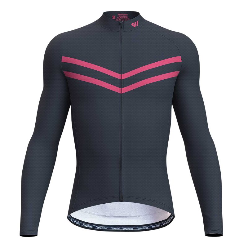 wulibike-black-long-sleeve-bike-jersey-men-M10133-front