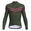 wulibike-men-cycling-jersey-long-sleeves-olive-green-M10136-front