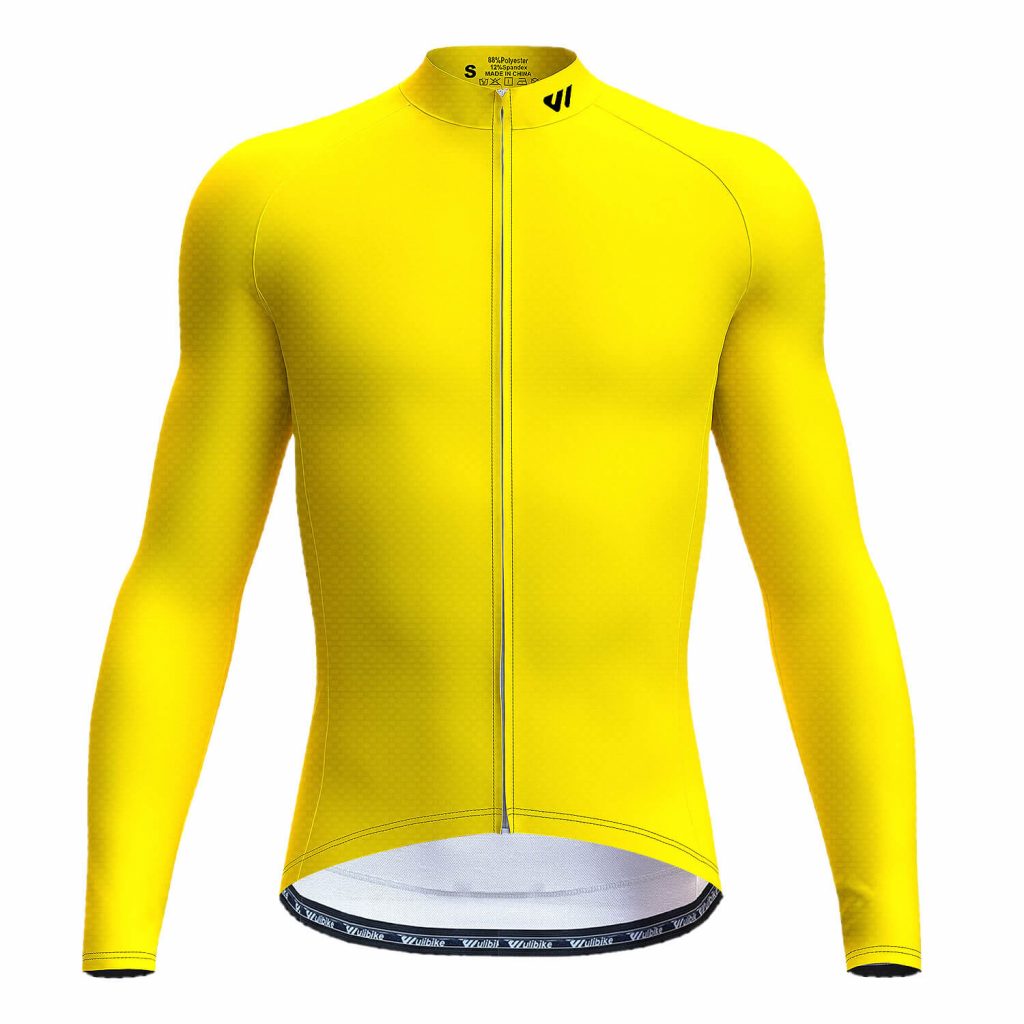 wulibike-mens-cycling-long-sleeve-jersey-M10137-vibrant-yellow-front
