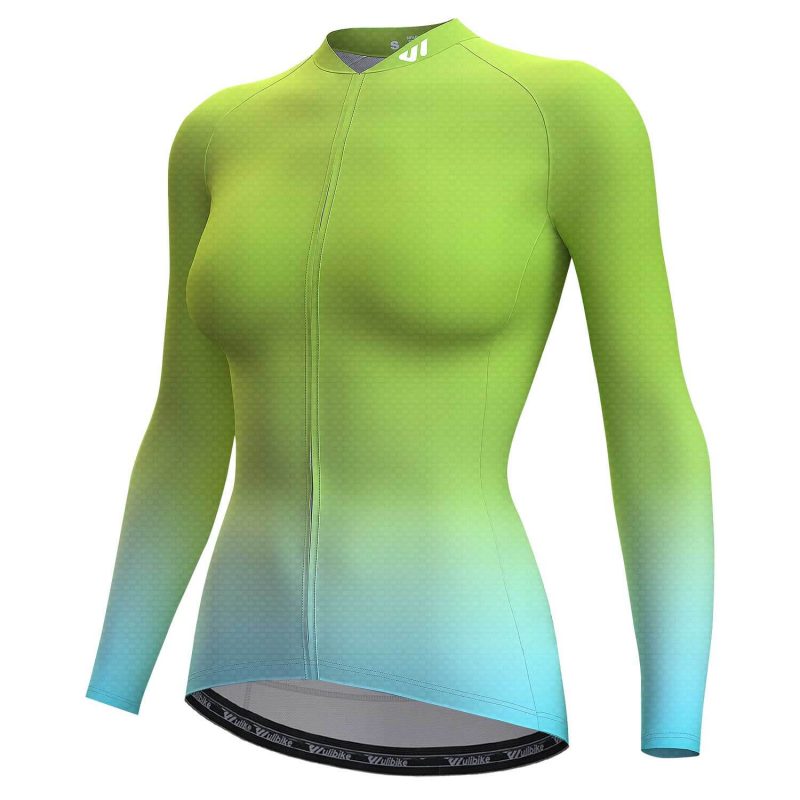 Women Long Sleeve Jersey Neon Green - Image 3