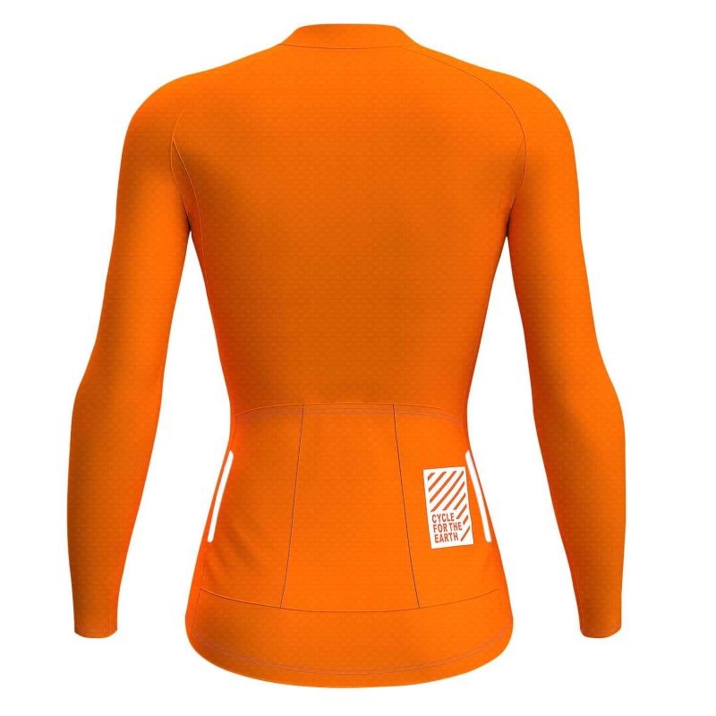Women Long Sleeve Jersey Orange Tiger - Image 2