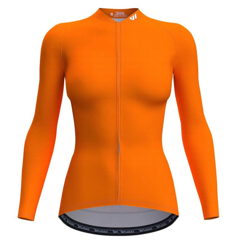 Women Long Sleeve Jersey Orange Tiger
