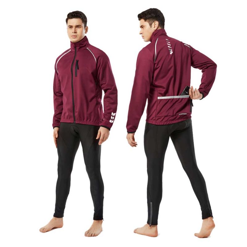 wulibike-burgundy-winter-cycling-jacket-m10120-model show