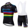 BS004 Movistar cycling short jersey black front