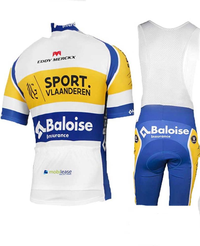 Sport Vlaanderen-Baloise 2017 Cycling Kit White Blue - Image 2