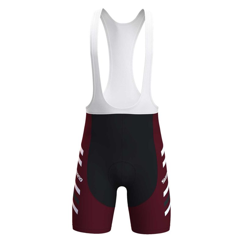 men's cycling shorts jersey set shimano brown red front