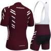 men's cycling jersey set shimano brown red sideback
