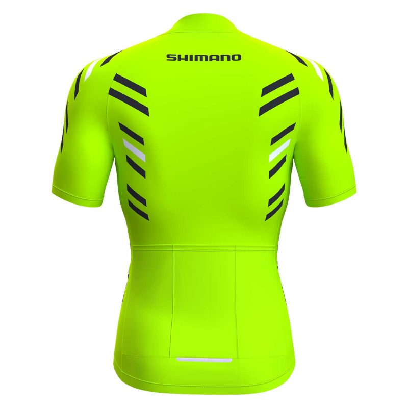 cycling jersey for men green back