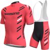 cycling jersey set men pink front