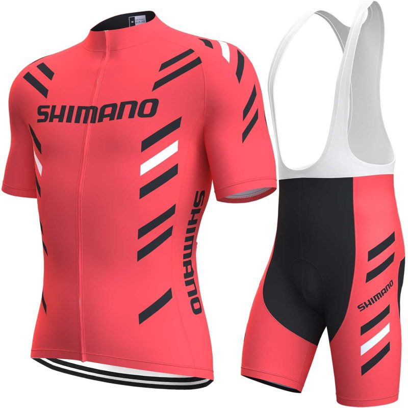 cycling jersey set men pink front