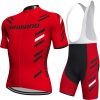 cycling jersey set for men red front