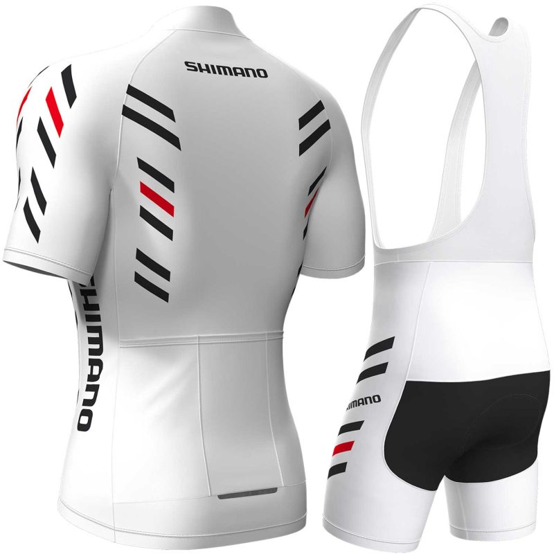cycling jersey set men white back