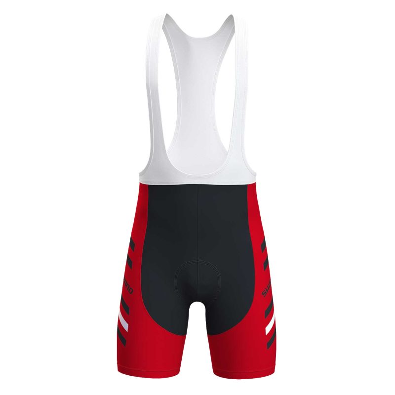 cycling shorts set for men red front