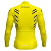 men long sleeve jersey cycling yellow back