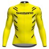 men long sleeve jersey cycling yellow front