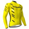 men long sleeve jersey cycling yellow sidefront
