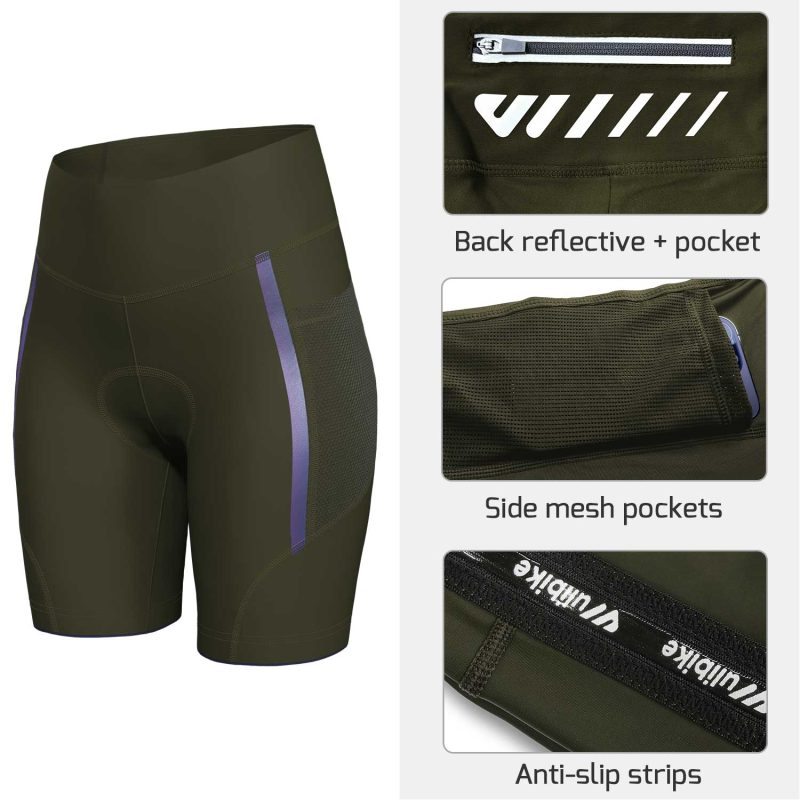 wulibike-new-upgraded-women's-biking-shorts-Multi-pocket-green-w2019-features