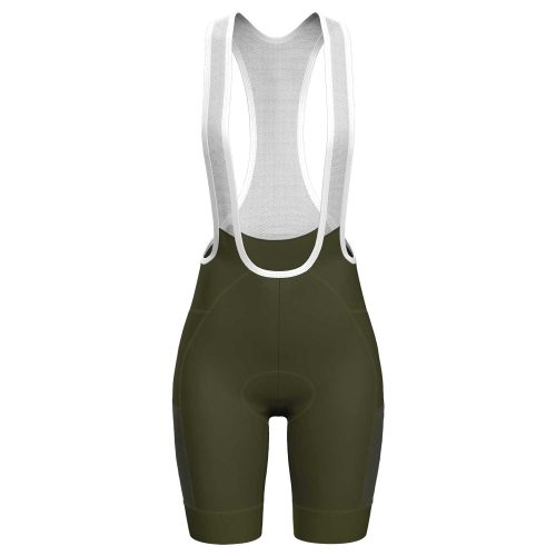Women Cargo Bib Shorts Green