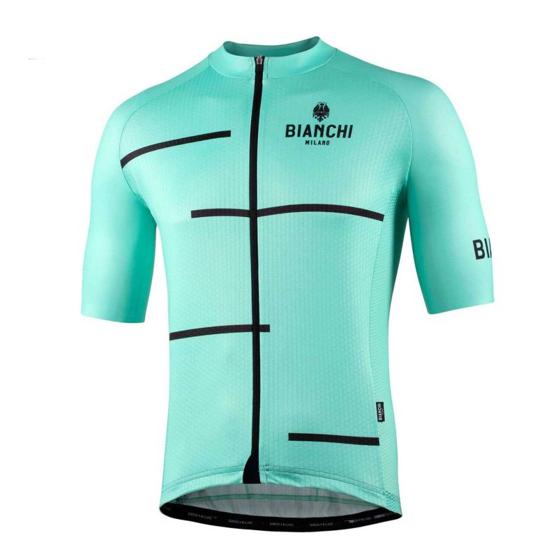 Bianchi Milano Disueri green cycling jersey front