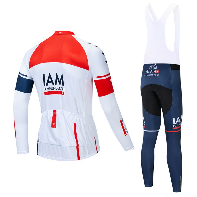 IAM Team 2016 mens team cycling kit jersey and bib back