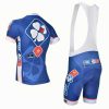 cycling kit for men cycling jersey set FDJ Team 2014 back