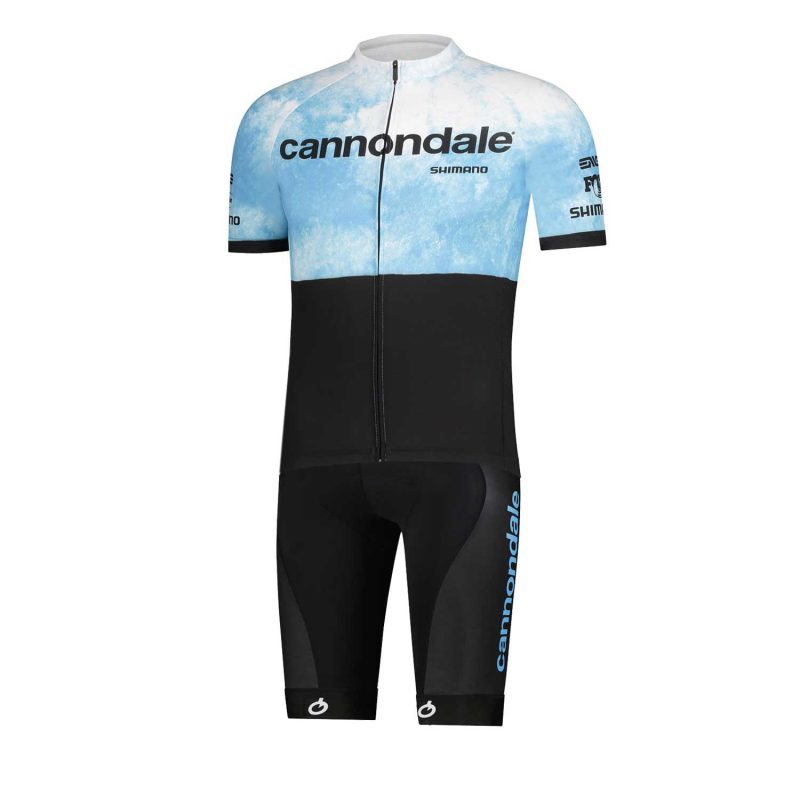 CJ360 men cycling apparel short sleeve kit front Cannondale Factory Racing 2022