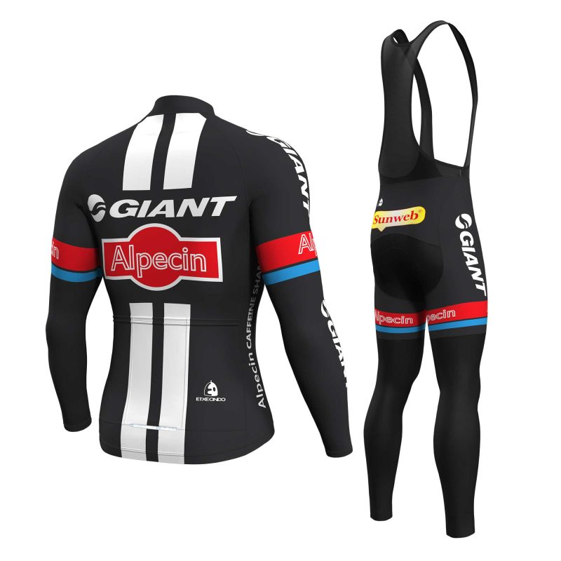 bike kits for men long sleeve Alpecin Giant 2015 back