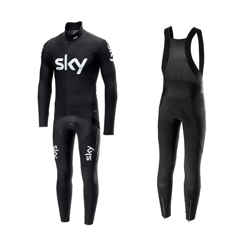 Sky Team 2019 Cyclin Kit Long Sleeve Black front