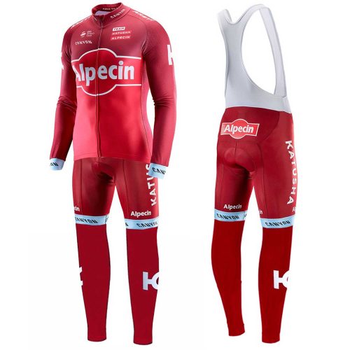 Katusha Alpecin 2017 Cyclin Kit Long Sleeve front