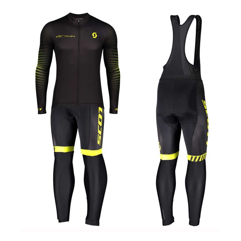 Scott RC Team 1.0 2020 Cyclin Kit Long Sleeve Black Yellow back front