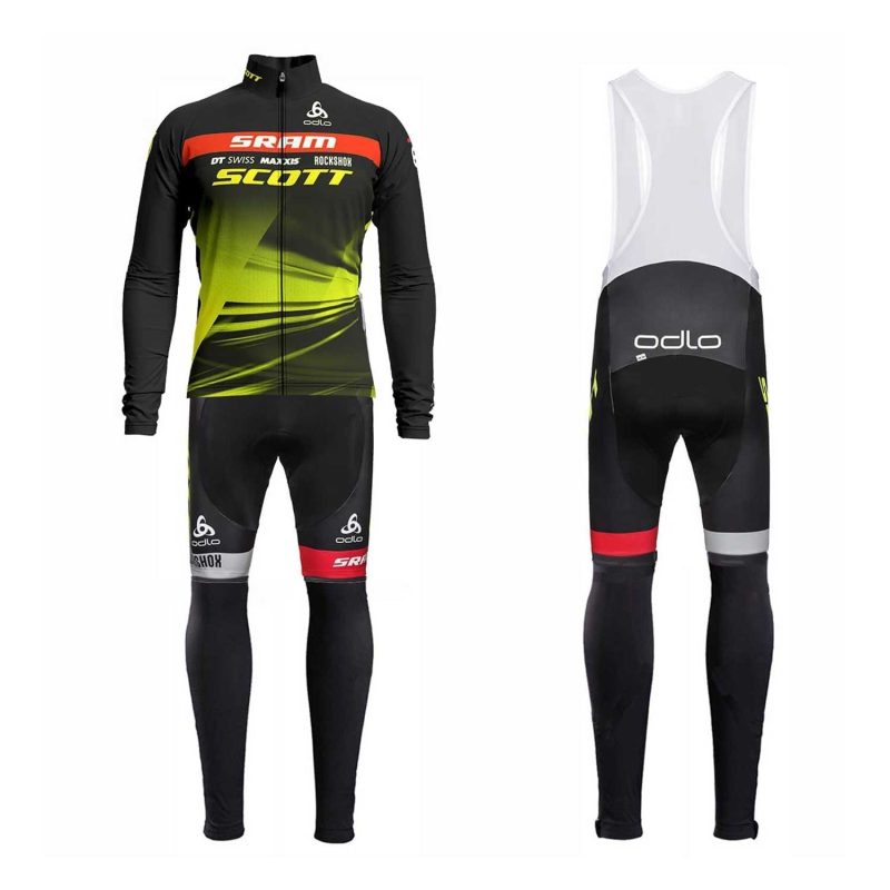 Scott Sram 2019 Cyclin Kit Long Sleeve Black Yellow front