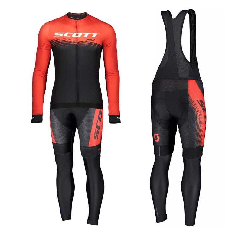 Scott Rc Team 2019 Cyclin Kit Long Sleeve Black Red front