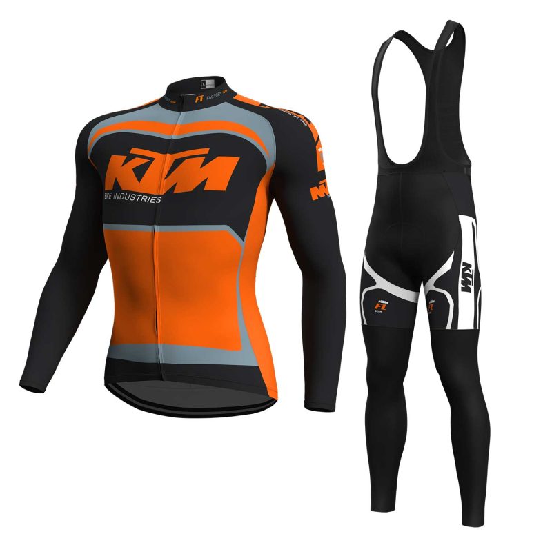 KTM Team Yellow bike kit for men cycling front