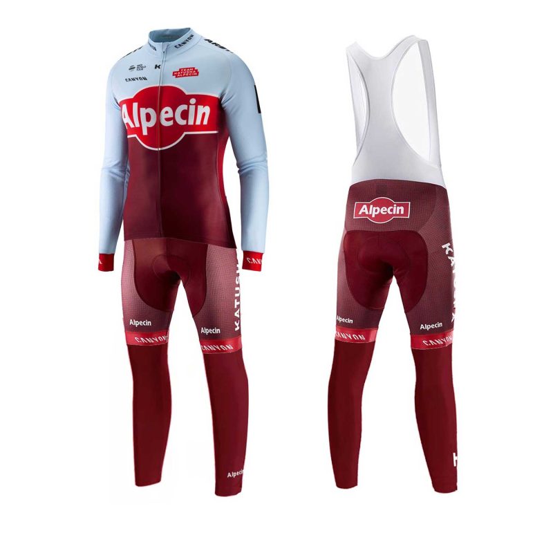 Katusha Alpecin 2018 Cyclin Kit Long Sleeve FRONT