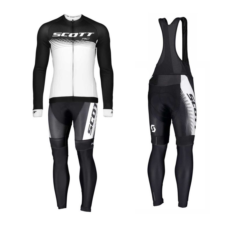 Scott Rc Team 2019 Cyclin Kit Long Sleeve White Black front