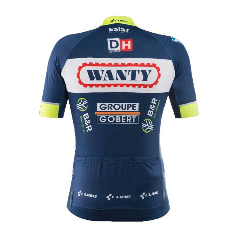 CJW031 mens team cycling kit jersey and bib back