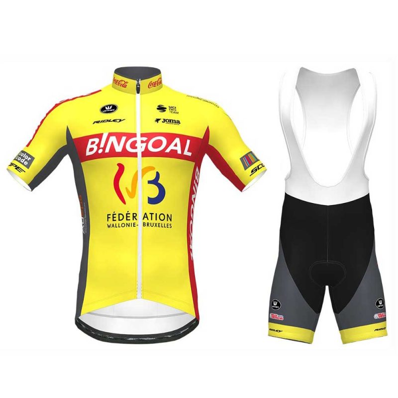 mens cycling kit professional teams Bingoal Pauwels Sauces WB 2020 FRONT