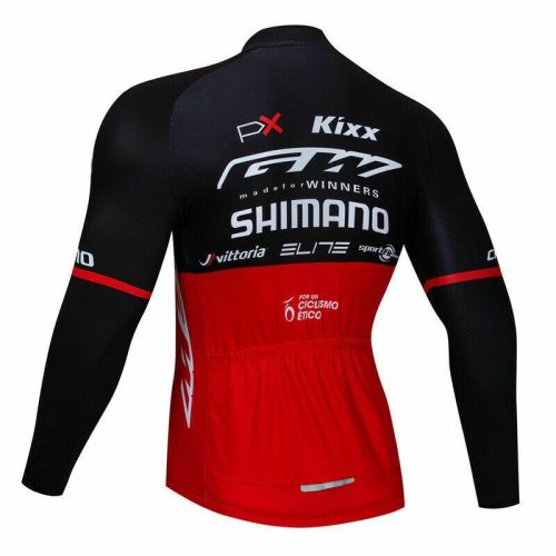 Shimano Kixx Cyclin jersey Long Sleeve Black Red back