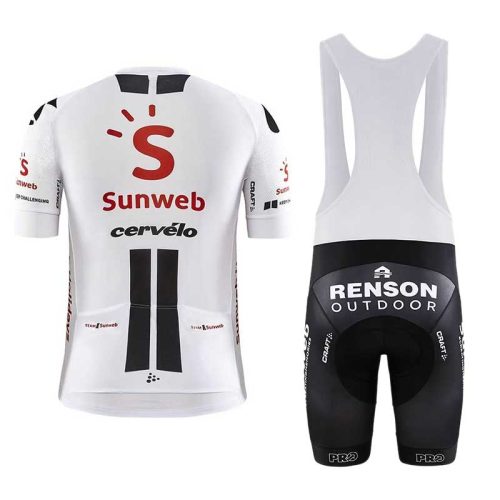 EBM025 mens cycling kit jersey and bib back