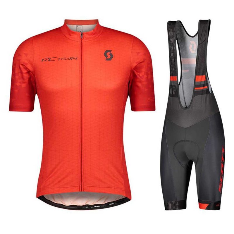 cycling kit for men cycling jersey setScott RC Team 2021 yellow