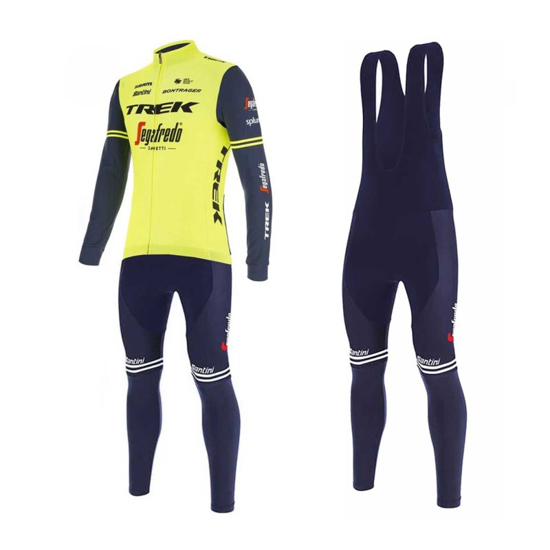 Trek Segafredo 2019 Cyclin Kit Long Sleeve Yellow front
